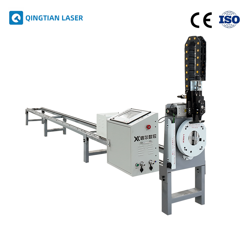 Máquina cortadora de tubos con láser de fibra mini (refrigeración por agua de 4 ejes) - Corte de tubos cuadrados y re...